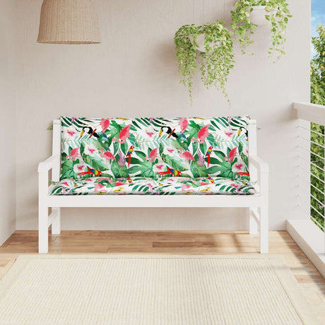 Vidaxx coussins de banc de jardin 2 pcs 150x50x7 cm tissu multicolore