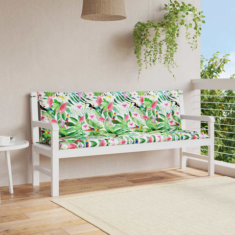 Vidaxx coussins de banc de jardin 2 pcs 150x50x7 cm tissu multicolore