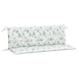 Vidaxl Garden Bench Cushions 2 pezzi Modello fogliare 150x50x7 cm tessuto