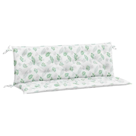 Vidaxx coussins de banc de jardin 2 pcs motif feuille 150x50x7 cm tissu
