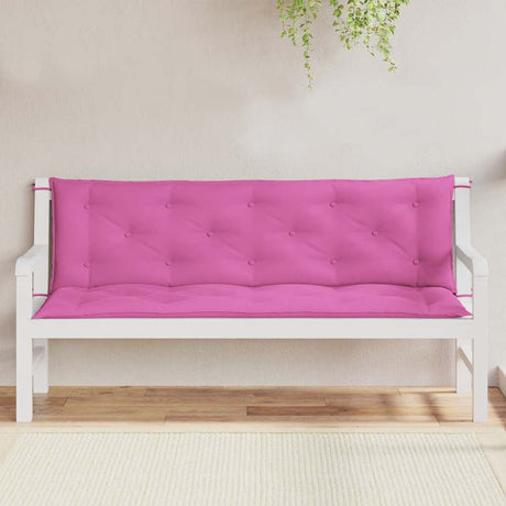 Vidaxx coussins de banc de jardin 2 pcs 150x50x7 cm tissu rose