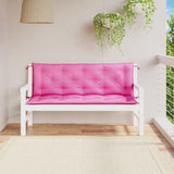 Vidaxl tuinbankkussens 2 st 150x50x7 cm stof roze