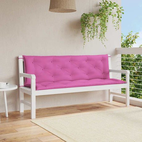 Vidaxx coussins de banc de jardin 2 pcs 150x50x7 cm tissu rose