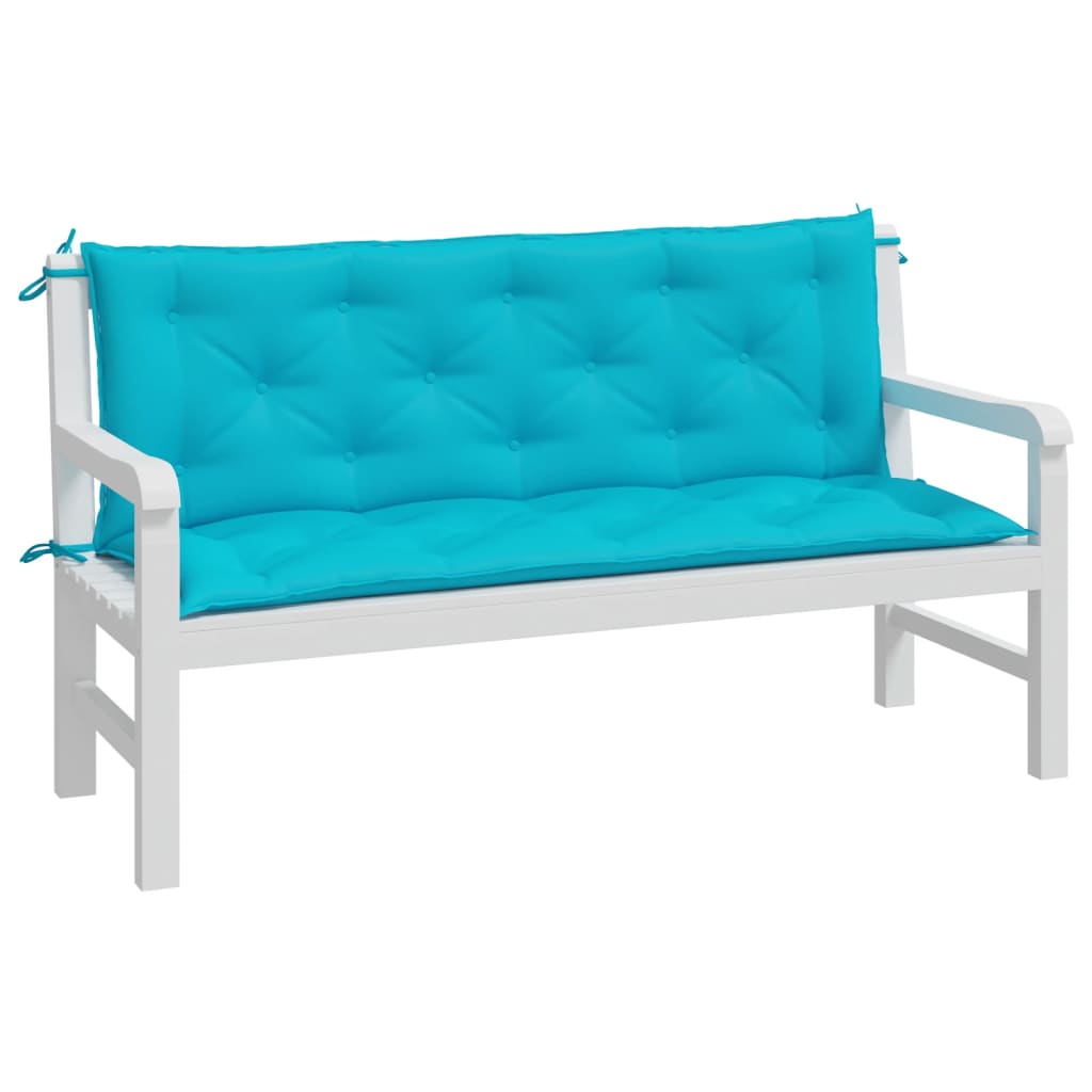 Vidaxl Garden bench cushions 2 st 150x50x7 cm fabric turquoise