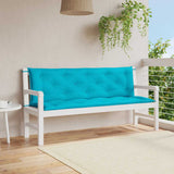 VidaXL coussins de banc de jardin 2 pcs 150x50x7 cm tissu turquoise