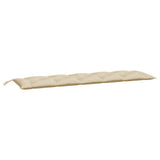 Vidaxx coussins de banc de jardin 2 pcs 180x50x7 cm tissu oxford beige