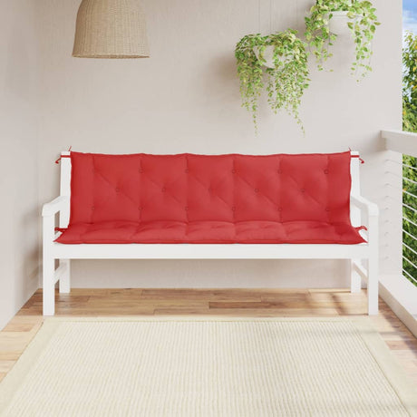 Vidaxx coussins de banc de jardin 2 pcs 180x50x7 cm tissu oxford rouge