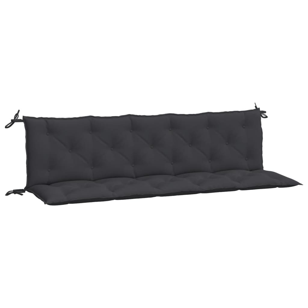 Vidaxx coussins de banc de jardin 2 pcs 180x50x7 cm tissu oxford noir
