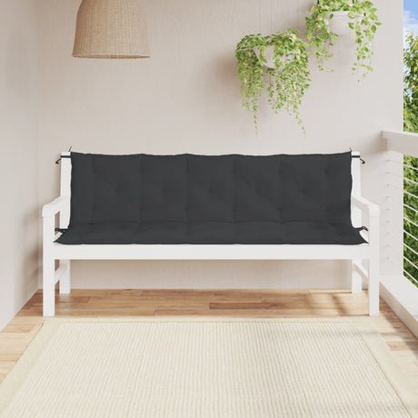 Vidaxx coussins de banc de jardin 2 pcs 180x50x7 cm tissu oxford noir