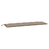 Vidaxx coussins de banc de jardin 2 pcs 180x50x7 cm tissu oxford taupe