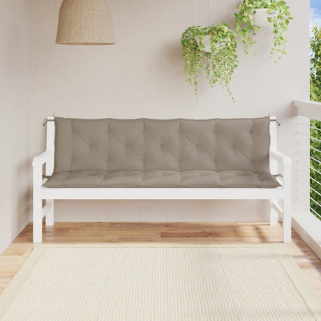 Vidaxx coussins de banc de jardin 2 pcs 180x50x7 cm tissu oxford taupe