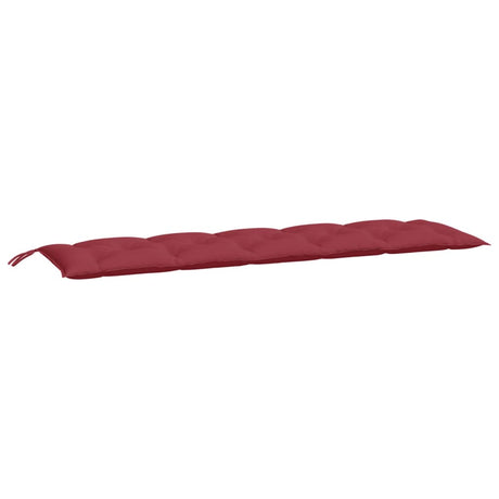 Vidaxx coussins de banc de jardin 2 pcs 180x50x7 cm tissu oxford rouge vin