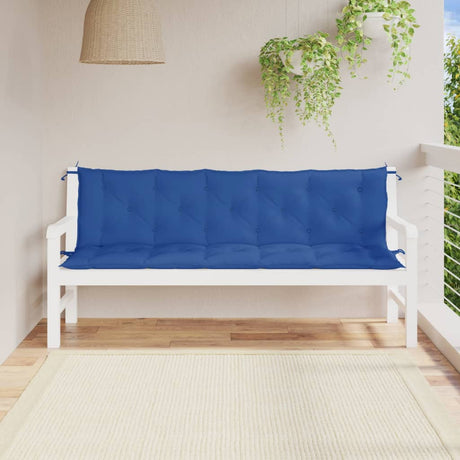 Vidaxx coussins de banc de jardin 2 pcs 180x50x7 cm tissu oxford bleu