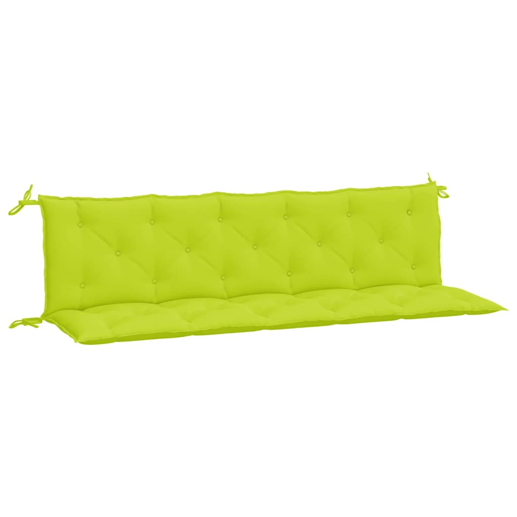 Vidaxx coussins de banc de jardin 2 pcs 180x50x7 cm tissu oxford vert vif