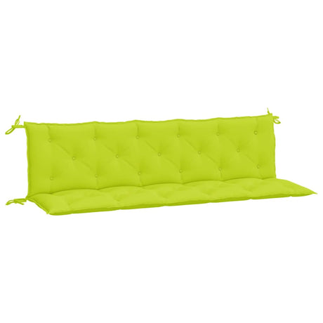 Vidaxx coussins de banc de jardin 2 pcs 180x50x7 cm tissu oxford vert vif