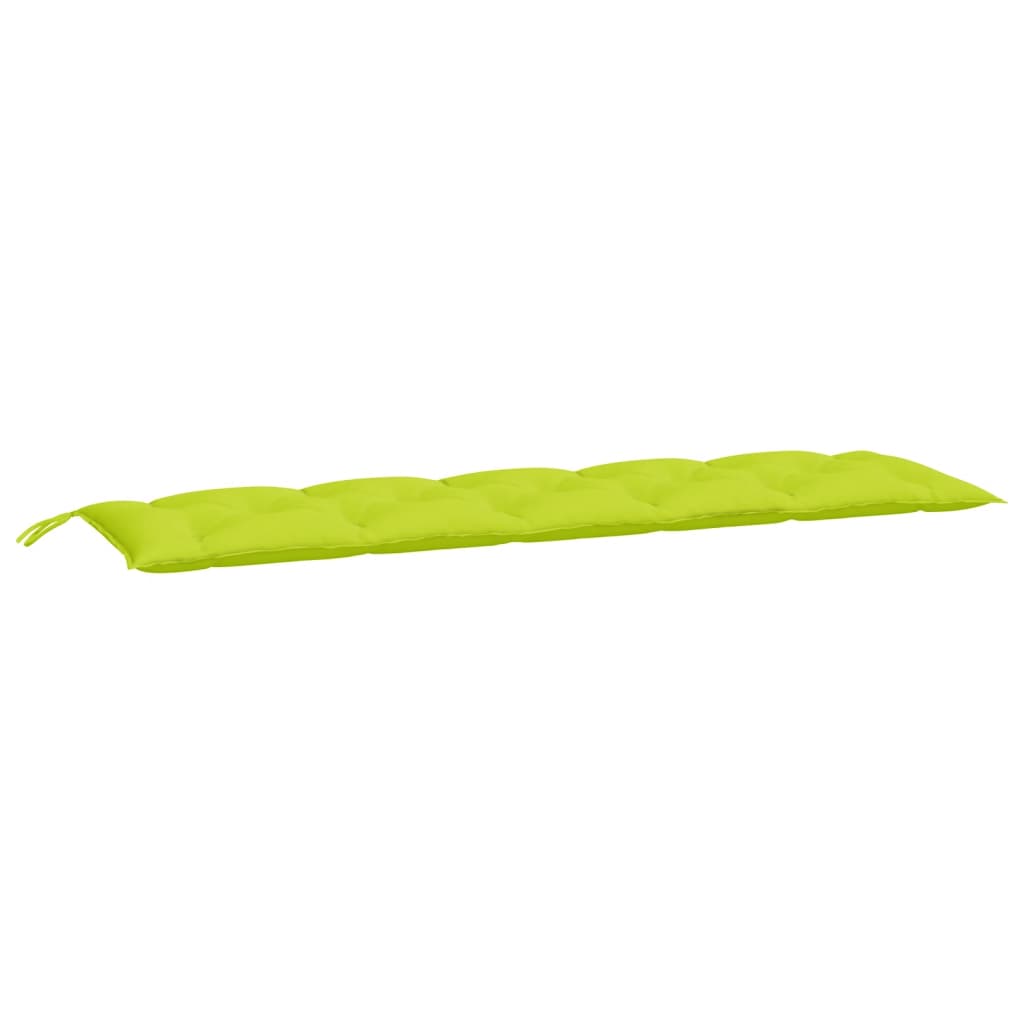 Vidaxx coussins de banc de jardin 2 pcs 180x50x7 cm tissu oxford vert vif