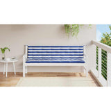 Vidaxl coussins de banc de jardin 2 pcs tissu oxford rayé blanc et bleu