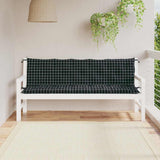 VidaXL coussins de banc de jardin 2 pcs tissu oxford motif losange noir