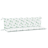 VidaXL coussins de banc de jardin 2 pcs tissu oxford motif feuille