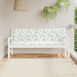 VidaXL coussins de banc de jardin 2 pcs tissu oxford motif feuille