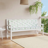 VidaXL coussins de banc de jardin 2 pcs tissu oxford motif feuille