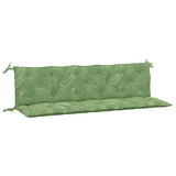 VidaXL coussins de banc de jardin 2 pcs tissu oxford motif feuille