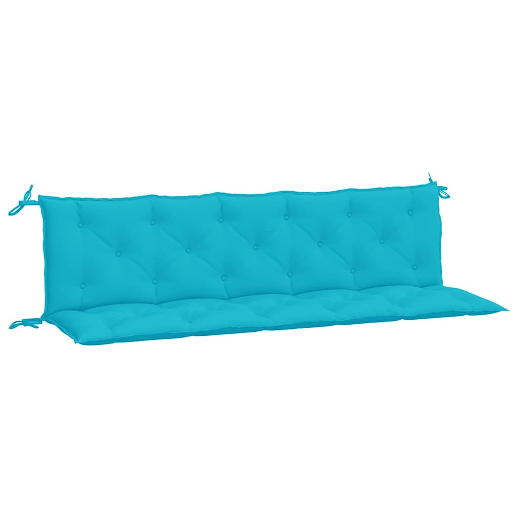 VidaXL coussins de banc de jardin 2 pcs tissu oxford turquoise