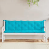 VidaXL coussins de banc de jardin 2 pcs tissu oxford turquoise