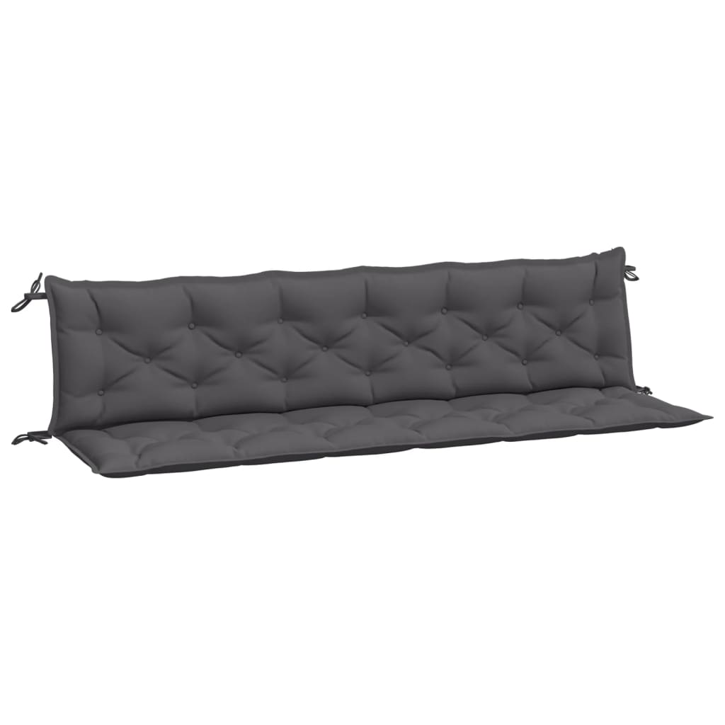 Vidaxx coussins de banc de jardin 2 pcs 200x50x7 cm tissu oxford anthracite
