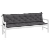 Vidaxx coussins de banc de jardin 2 pcs 200x50x7 cm tissu oxford anthracite