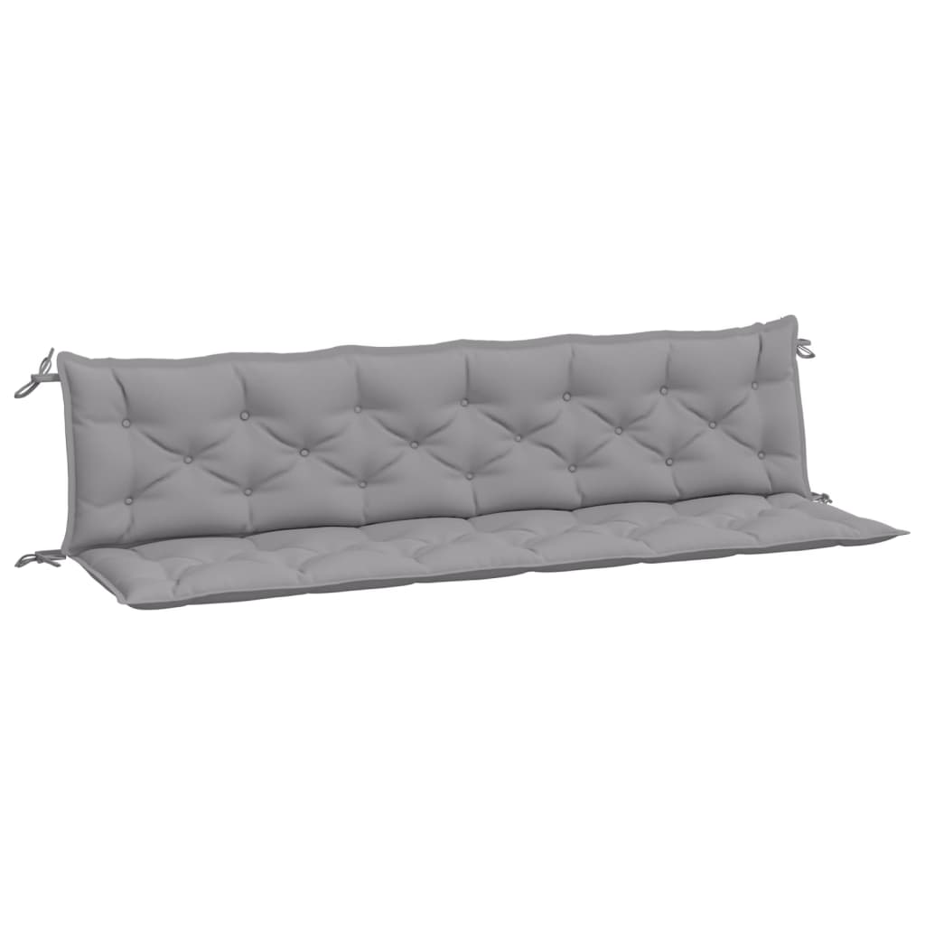 Vidaxx coussins de banc de jardin 2 pcs 200x50x7 cm tissu oxford gris