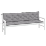 Vidaxx coussins de banc de jardin 2 pcs 200x50x7 cm tissu oxford gris