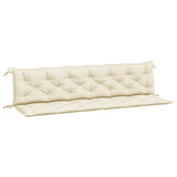 Vidaxx coussins de banc de jardin 2 pcs 200x50x7 cm tissu oxford blanc crème