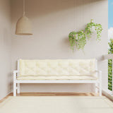 Vidaxx coussins de banc de jardin 2 pcs 200x50x7 cm tissu oxford blanc crème