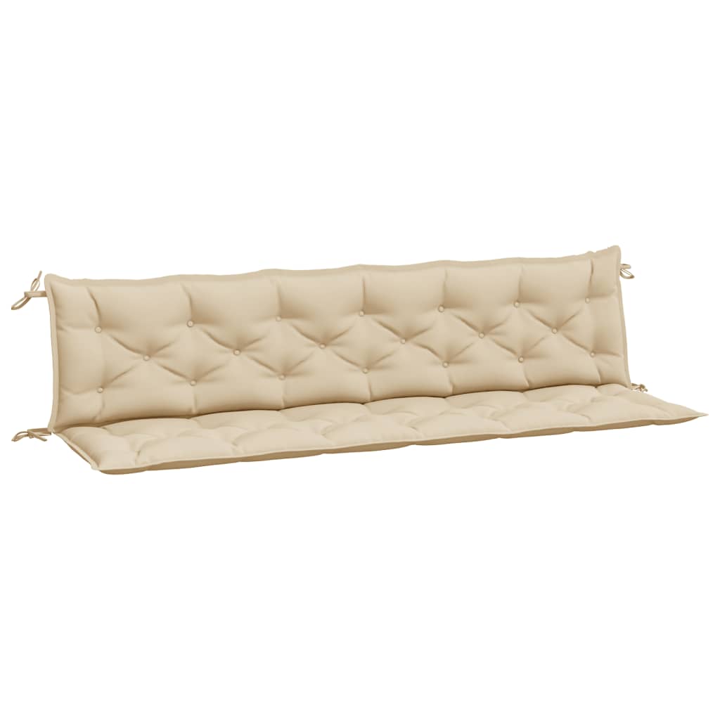 Vidaxl tuinbankkussens 2 st 200x50x7 cm oxford stof beige