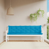 Vidaxx coussins de banc de jardin 2 pcs 200x50x7 cm tissu oxford bleu clair