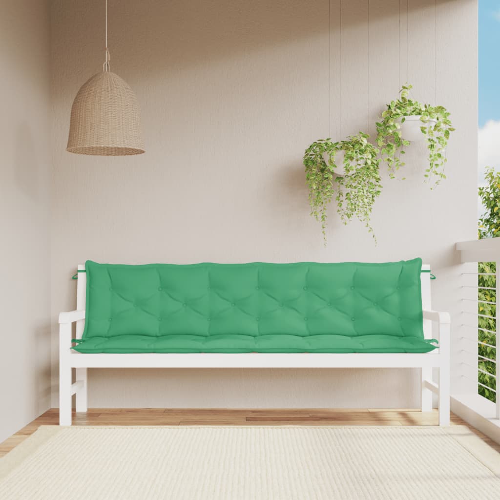 Vidaxl Garden Bench Puter 2 St. 200x50x7 CM Oxford Fabric Green