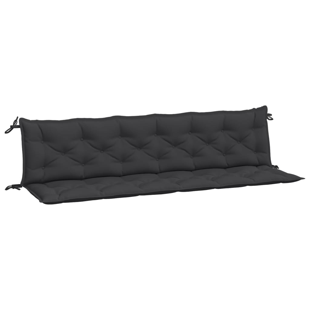 Vidaxx coussins de banc de jardin 2 pcs 200x50x7 cm tissu oxford noir
