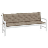 VidaXL coussins de banc de jardin 2 pcs 200x50x7 cm tissu oxford taupe