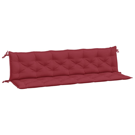 Vidaxx coussins de banc de jardin 2 pcs 200x50x7 cm tissu oxford rouge vin
