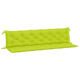 Vidaxx coussins de banc de jardin 2 pcs 200x50x7 cm tissu oxford vert vif