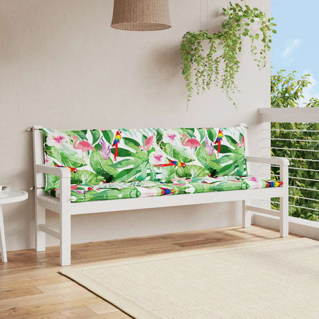 Vidaxx coussins de banc de jardin 2 pcs 200x50x7 cm tissu multicolore