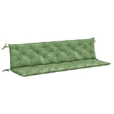 Vidaxx coussins de banc de jardin 2 pcs motif feuille 200x50x7 cm tissu