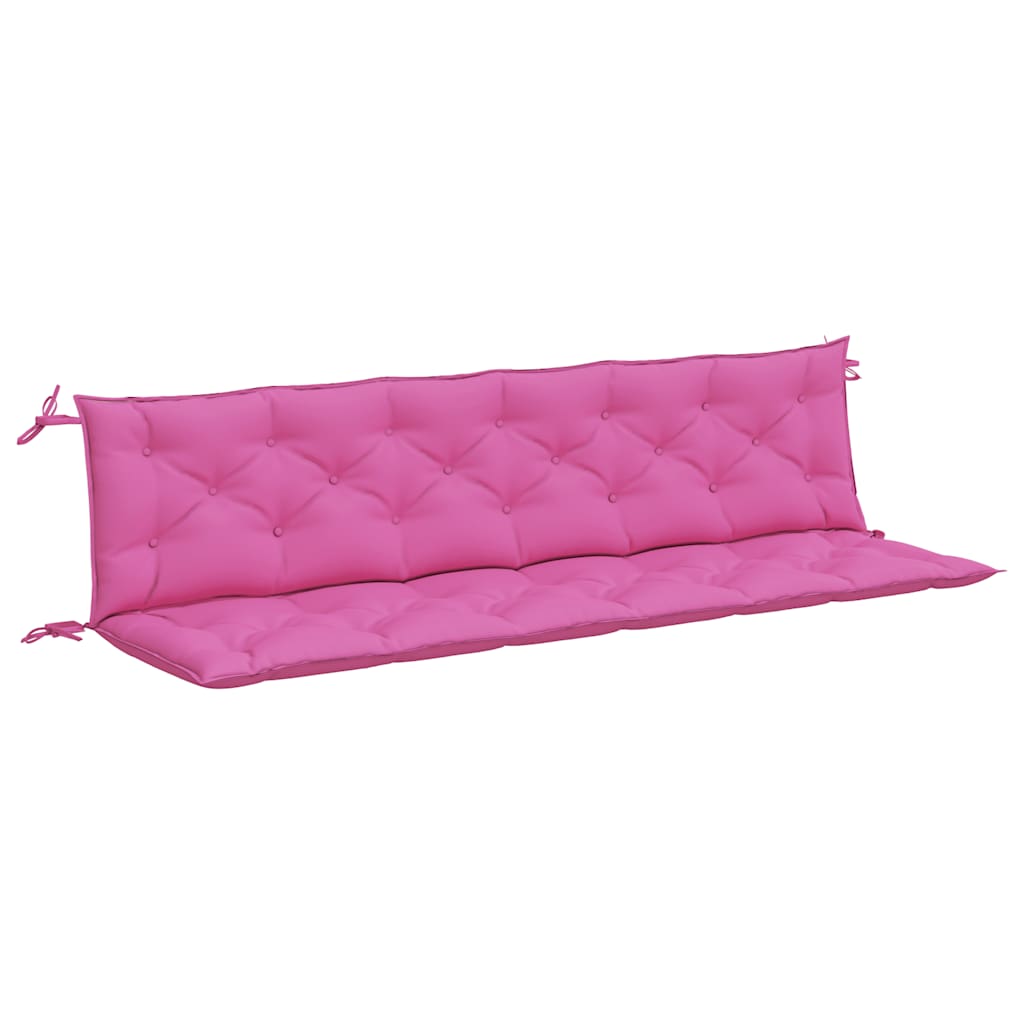 Vidaxx coussins de banc de jardin 2 pcs 200x50x7 cm tissu rose