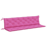 Vidaxx coussins de banc de jardin 2 pcs 200x50x7 cm tissu rose