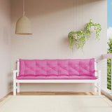 Vidaxx coussins de banc de jardin 2 pcs 200x50x7 cm tissu rose