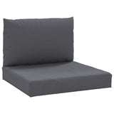 VidaXL coussins de palette 2 pcs tissu anthracite