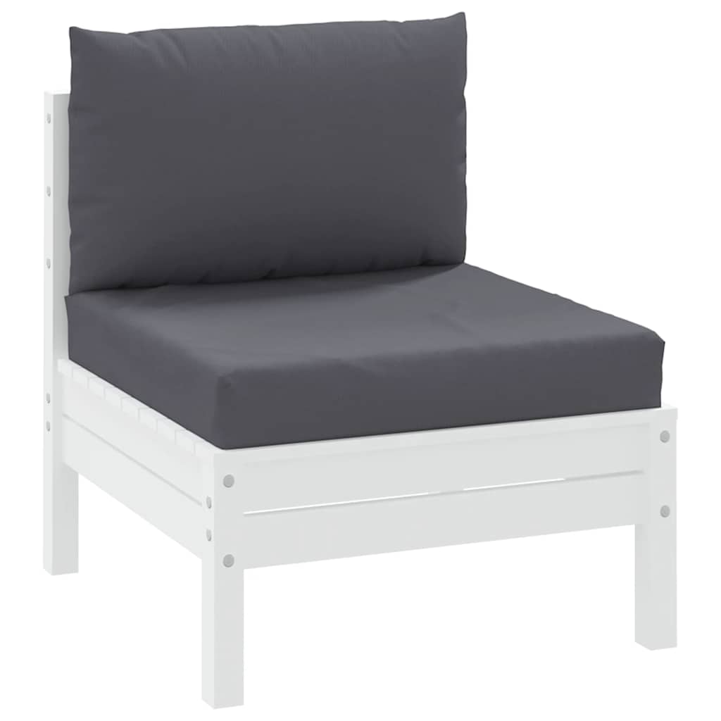 VidaXL coussins de palette 2 pcs tissu anthracite