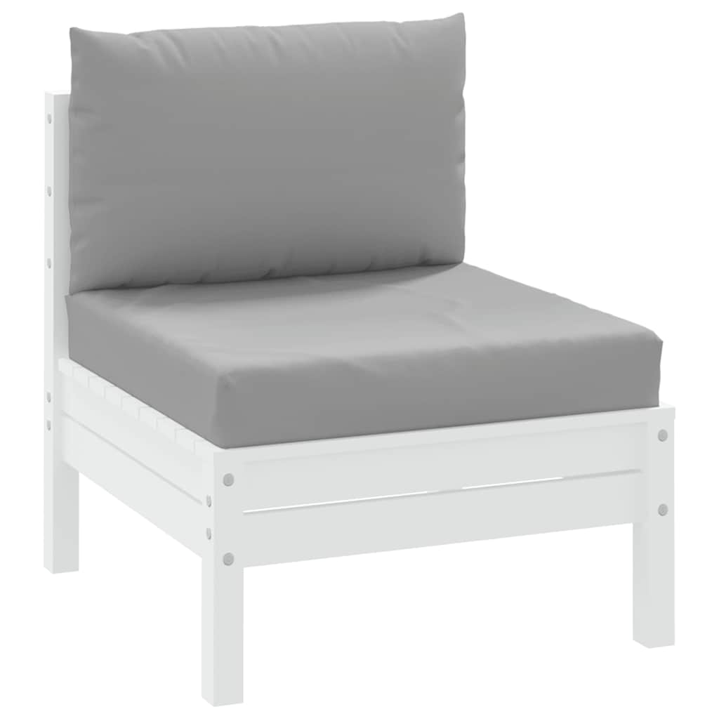 VidaXL coussins de palette 2 pcs tissu gris
