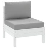 VidaXL coussins de palette 2 pcs tissu gris